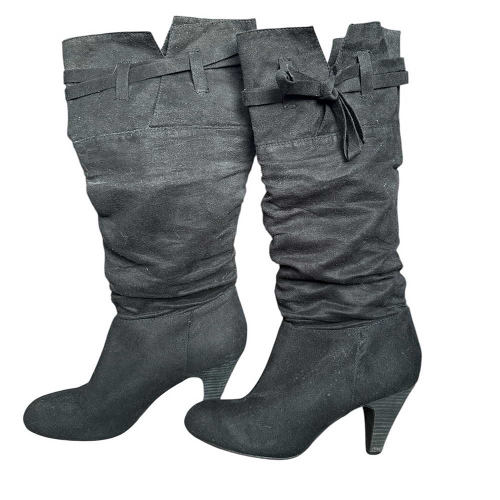 Not Rated Black Heeled Boots - Picture 1 of 2